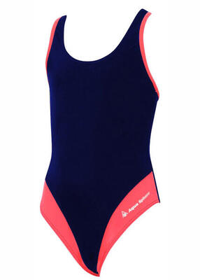 Costume bambina Aqua Sphere Jade - 6 anni blu navy/coral