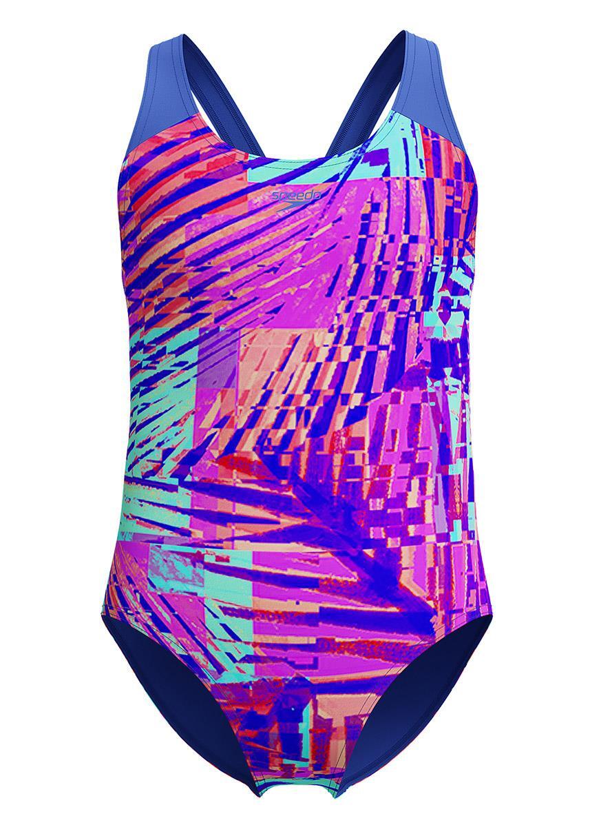 Speedo meisjesbadpak Splashback Endurance+ palmprint maat 15-16 2/5