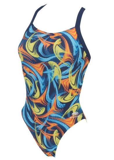 Blueseventy Maillot de bain femme Fog Racer Back - Bleu/Orange