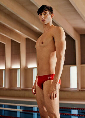 Speedo eco endurance+ heren zwemslip 7 cm - rood - maat 26