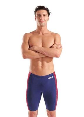 Arena snakeskin jammers heren - navy/team red/wit maat uk 26