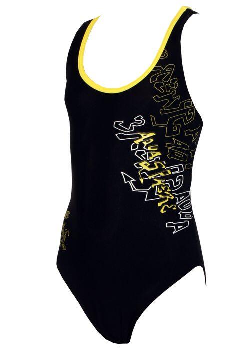 Maillot de bain Aqua Sphere Saturn pour fille, noir, taille 4 ans 2/5
