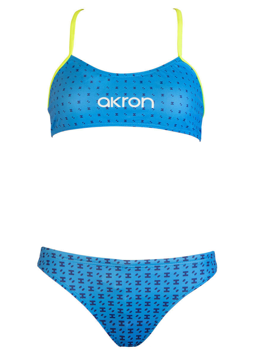 Bikini de natación Akron Girls Bells - Azul celeste/Amarillo - Talla 30 3/5