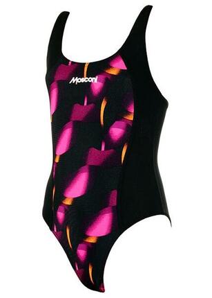 Maillot de bain fille Mosconi imprimé col haut noir taille UK 24/EU 34
