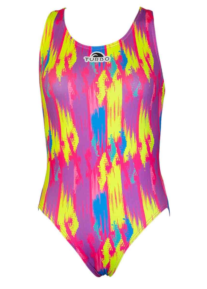 Fato de banho infantil Turbo Mesh Colour rosa/verde elétrico UK 30 3/5