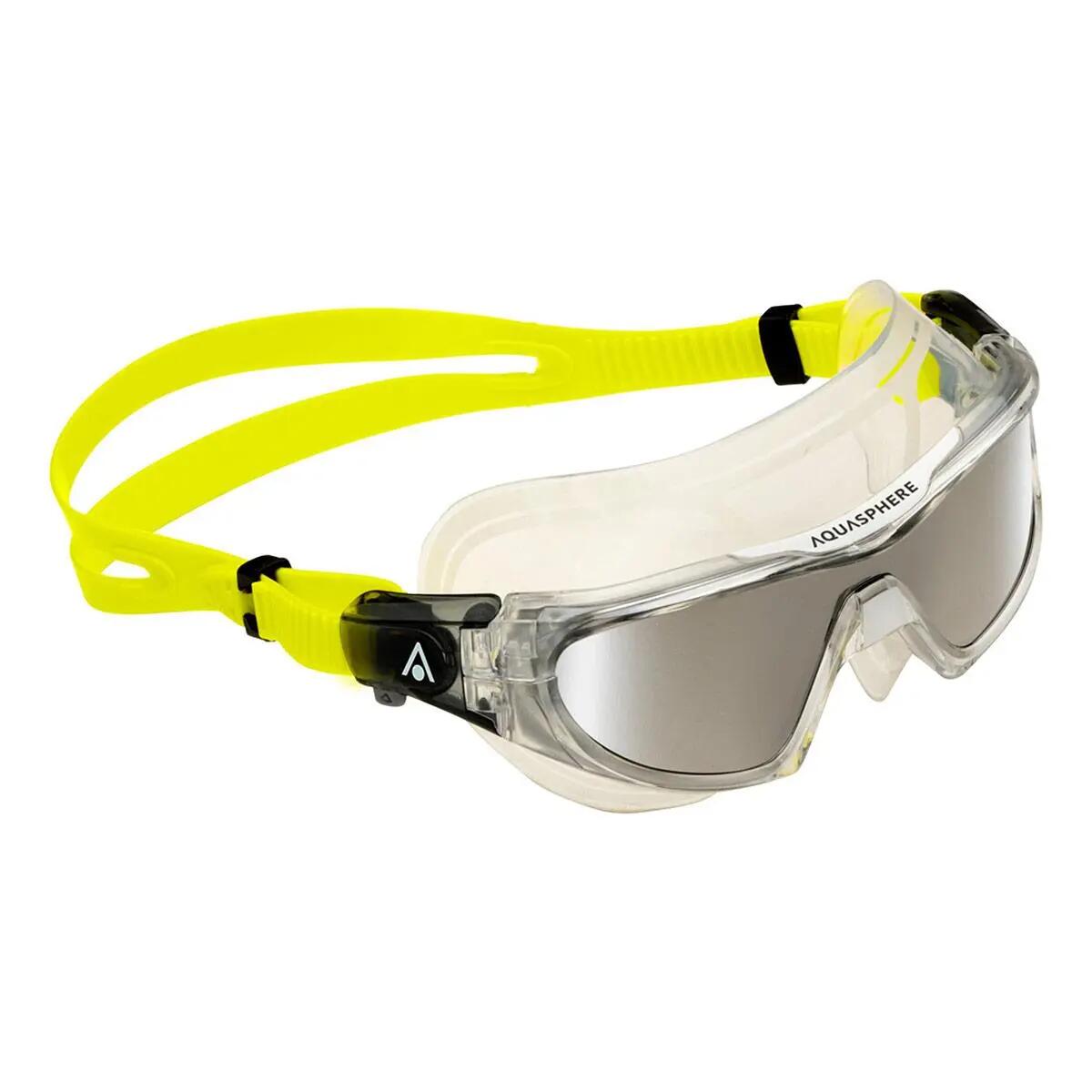 Aqua Sphere Vista Pro Silver Titanium verspiegelte Skibrille - Klar/Gelb 3/4