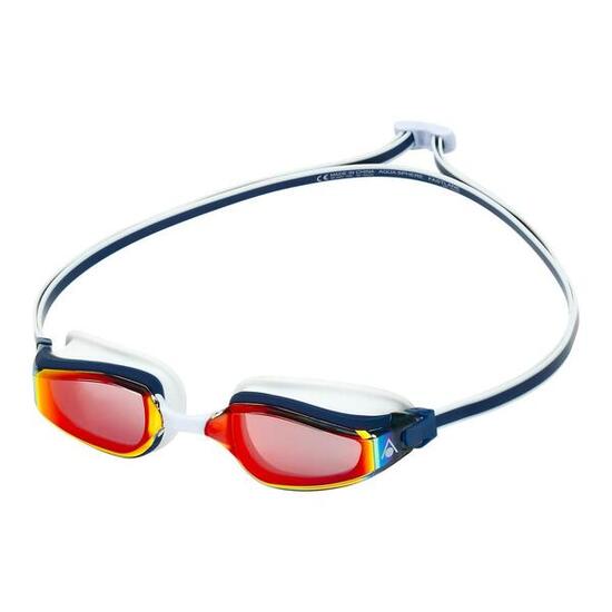 Occhialini Aqua Sphere Fastlane Red Titanium Mirrored - Blu navy/Rosso