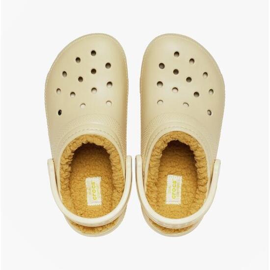 Zuecos CROCS Classic Lined Clog Beige Mujer