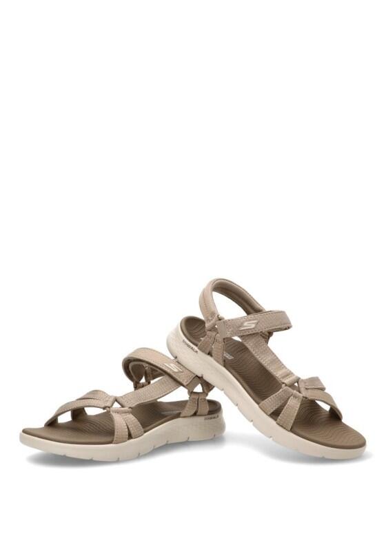 Sandálias Skechers Mulher Go walk Flex Sandal - Sublime Taupe 5/5