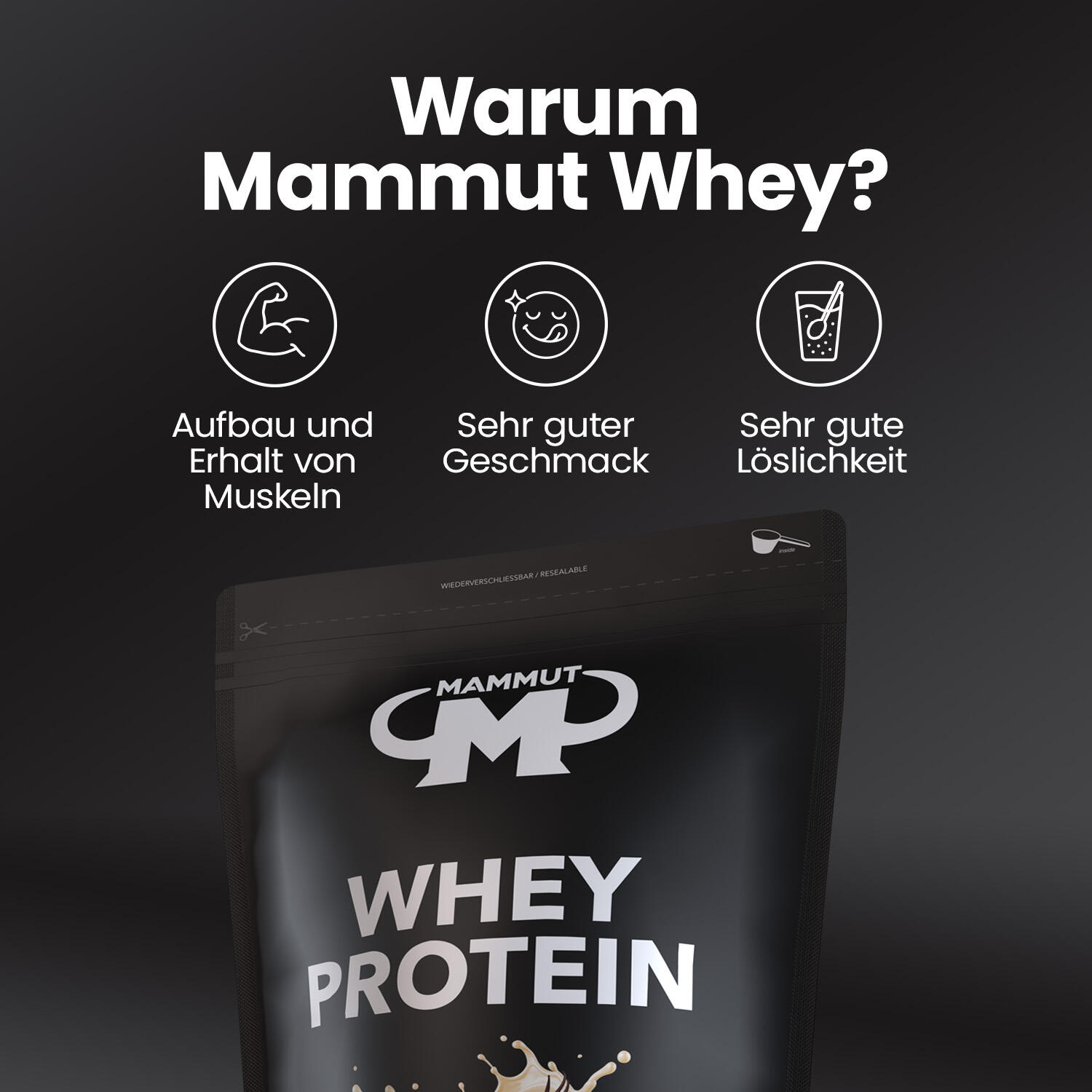 Whey Protein - Vanilla - 1000 g Zipp-Beutel 4/5