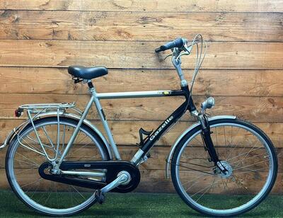 Gazelle stadsfiets, zwart - city speed, 28" - tweedehands, serviced