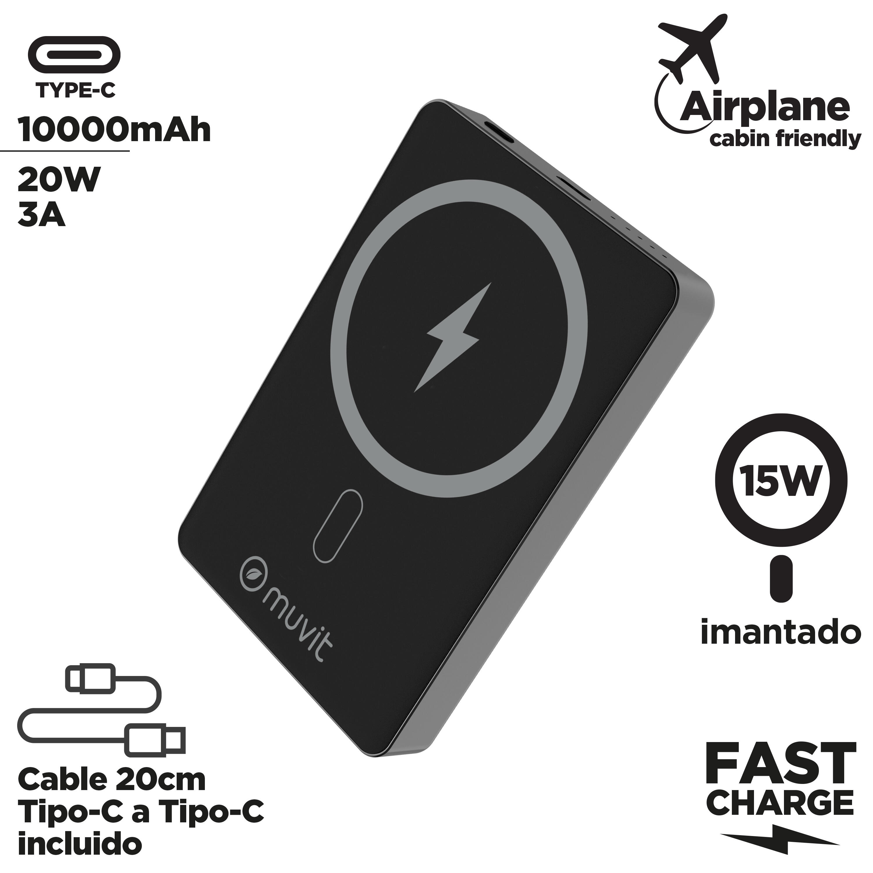 muvit for change powerbank Aluminio 10000mAh Magsafe 2/5