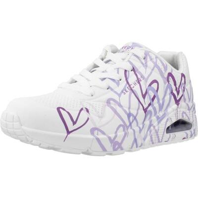 Sneakers skechers model uno-spread the love kleur wit