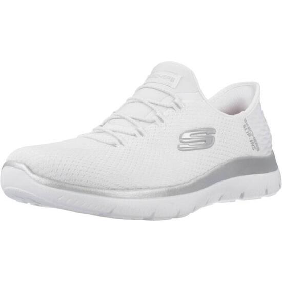 Baskets Femme Baskets Skechers SUMMITS-DIAMOND DREAM Blanc Blanc Skechers