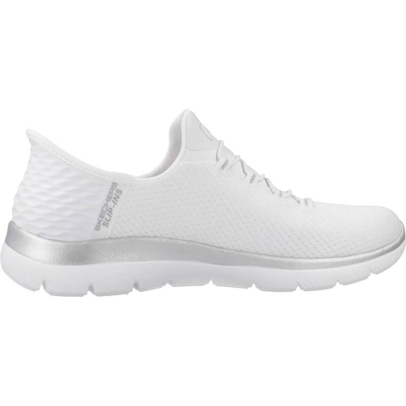 Baskets Femme Baskets Skechers SUMMITS-DIAMOND DREAM Blanc Blanc Skechers