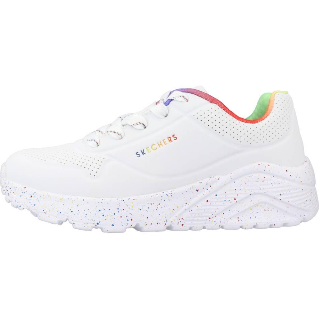 Baskets Skechers Uno Lite - Rainbow S, Blanc, Enfants 2/5