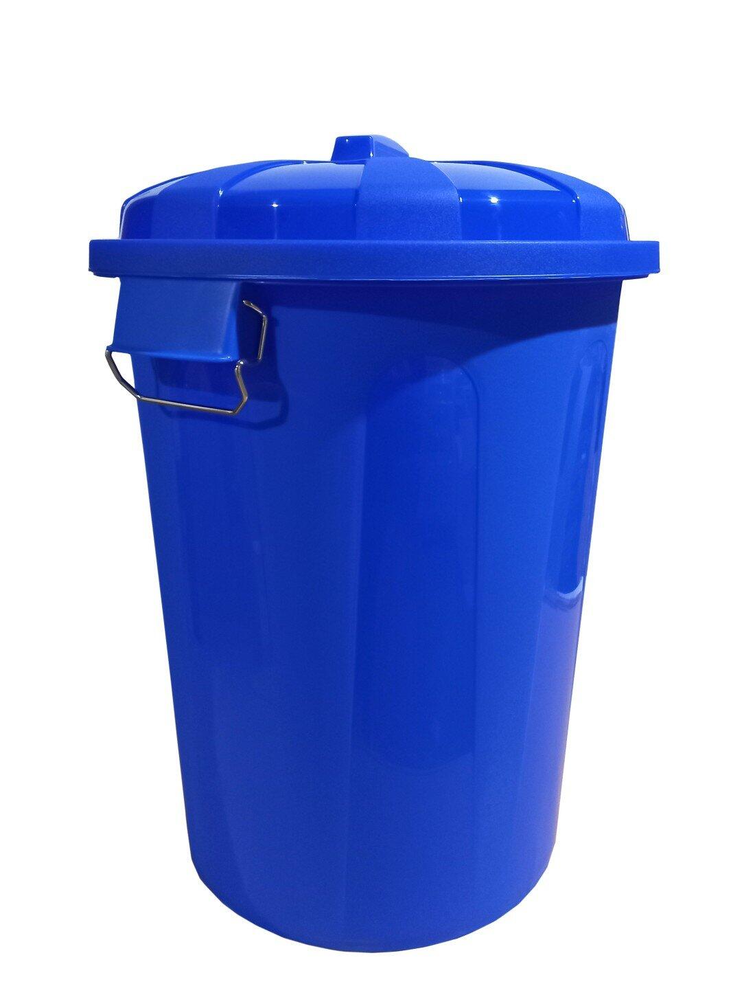 Cubo Basura de plástico con Tapadera | C JARDIN202 Azul 50 litros 2/5