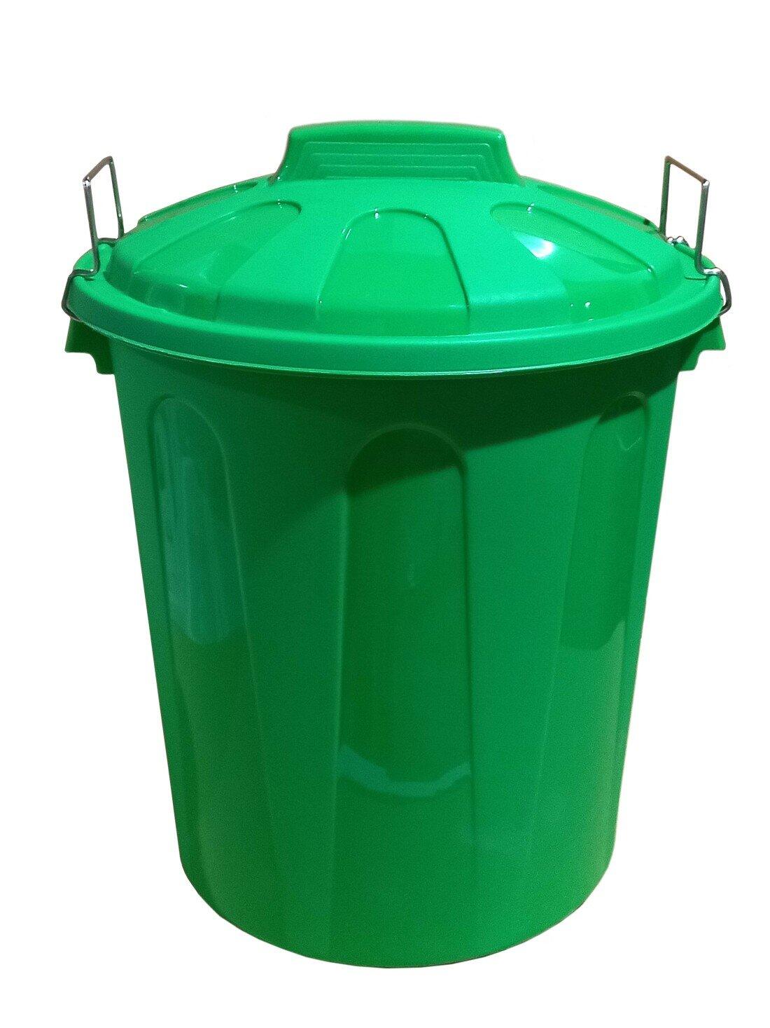 Cubo Basura de plástico con Tapadera | C JARDIN202 Verde 100 litros 2/5