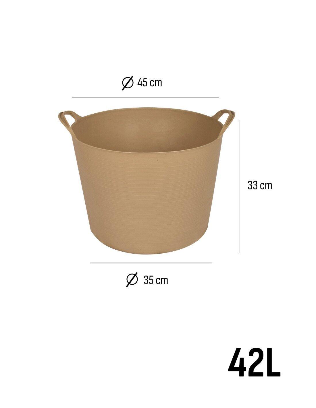 Espuerta de plástico | Capazo agrícola JARDIN202 42 L Crema 1 unidad 2/5