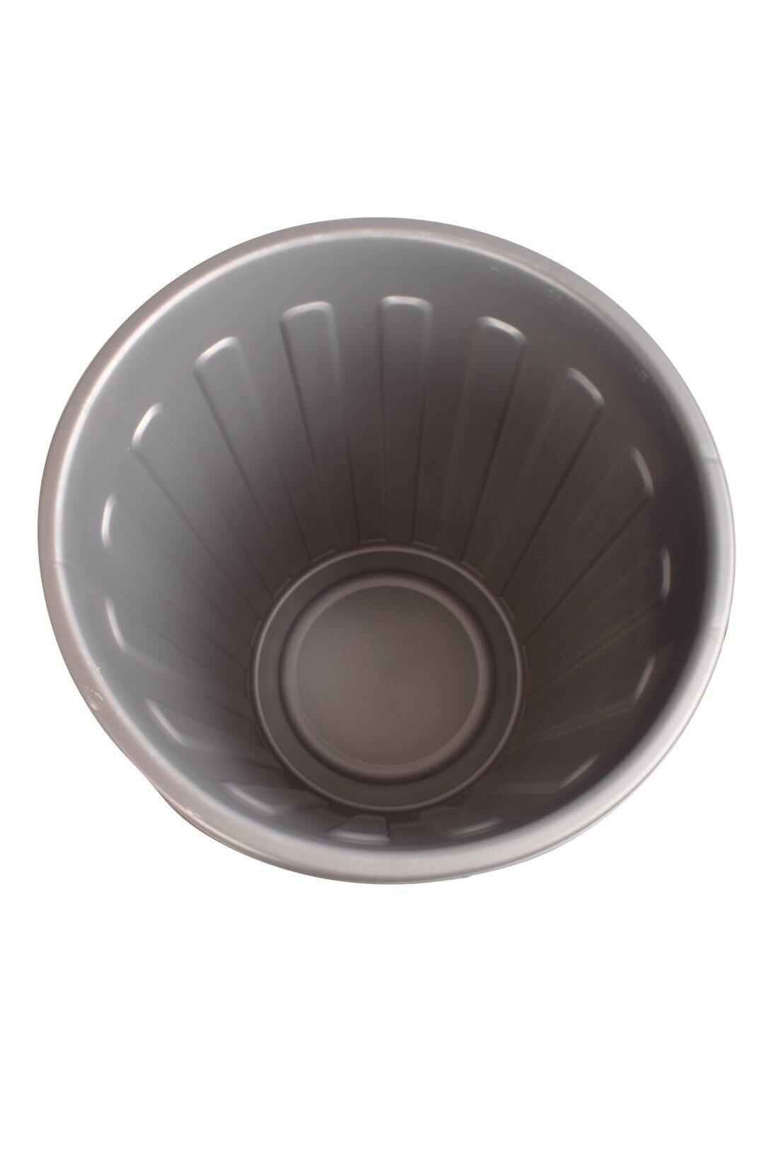 Cubo Basura Diseño  Moderno de plástico  JARDIN202 Plata 100 litros 5/5
