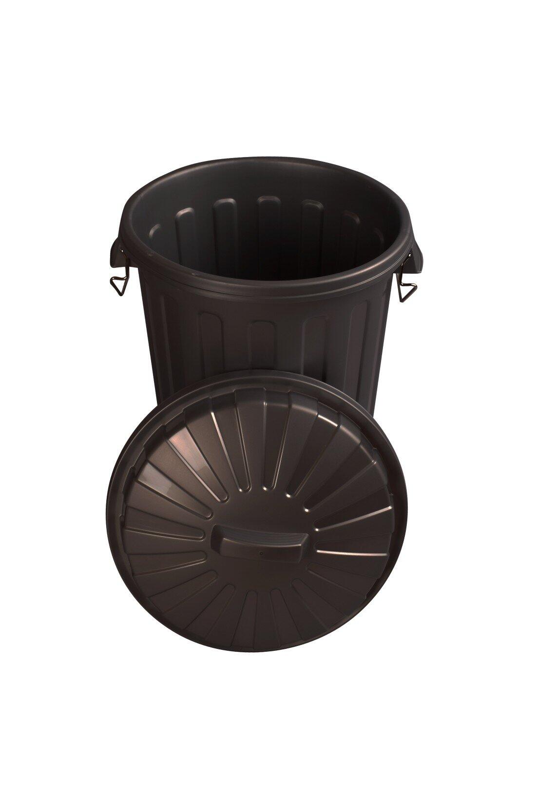 Cubo Basura Diseño  Moderno de plástico  JARDIN202 Negro 31 litros 4/5