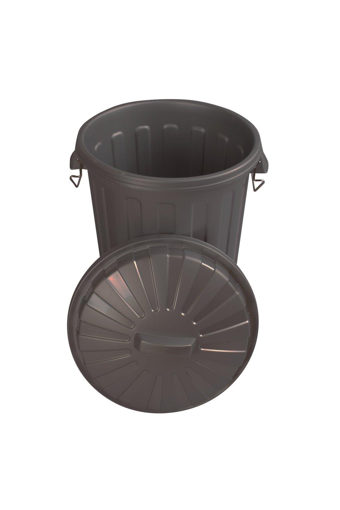 Cubo Basura Diseño  Moderno de plástico  JARDIN202 Gris 31 litros 4/5