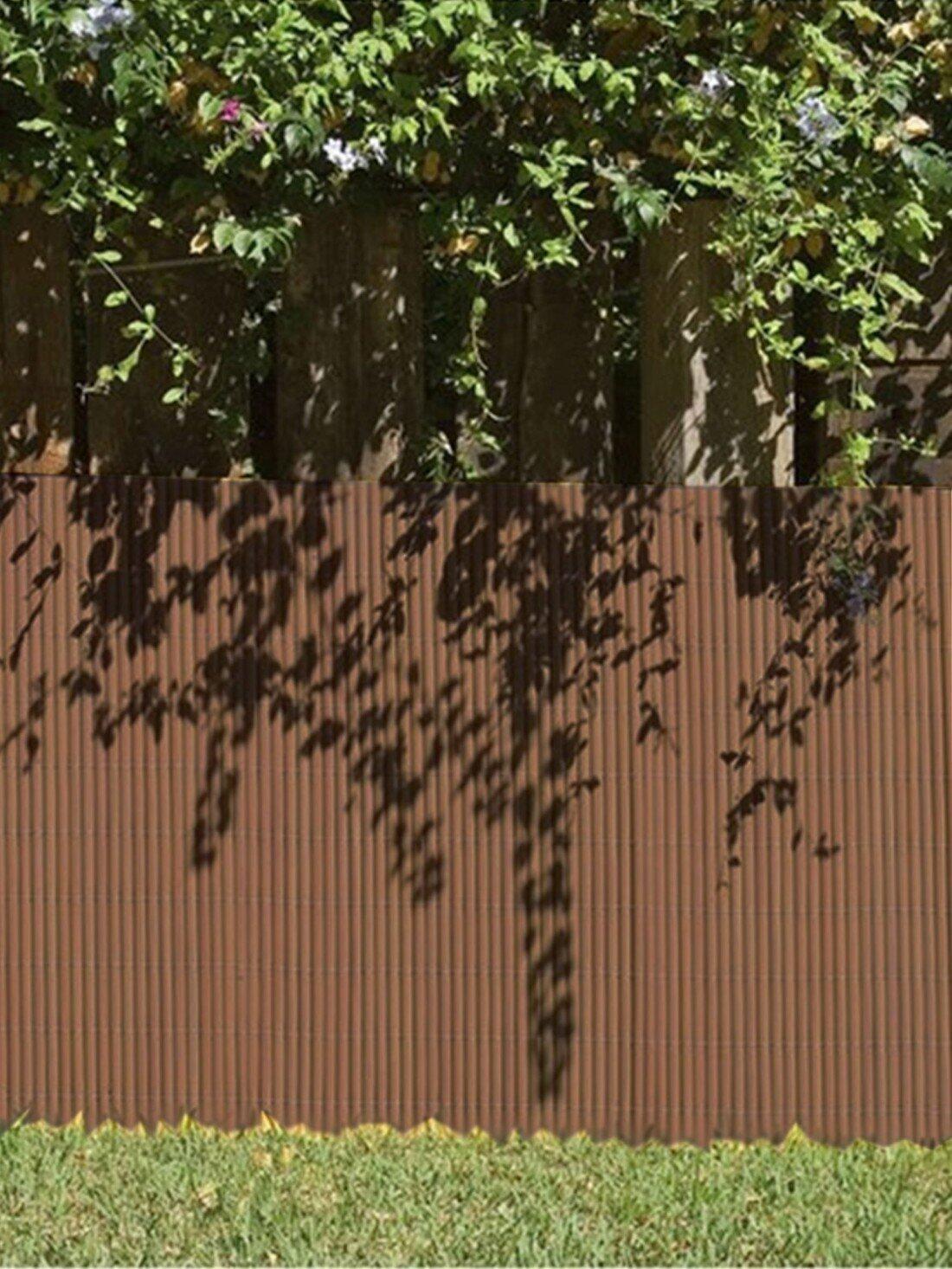 Cañizo PVC Doble Cara 1600gr/m² - Valla  JARDIN202 Marrón 1,5x3m 3/5
