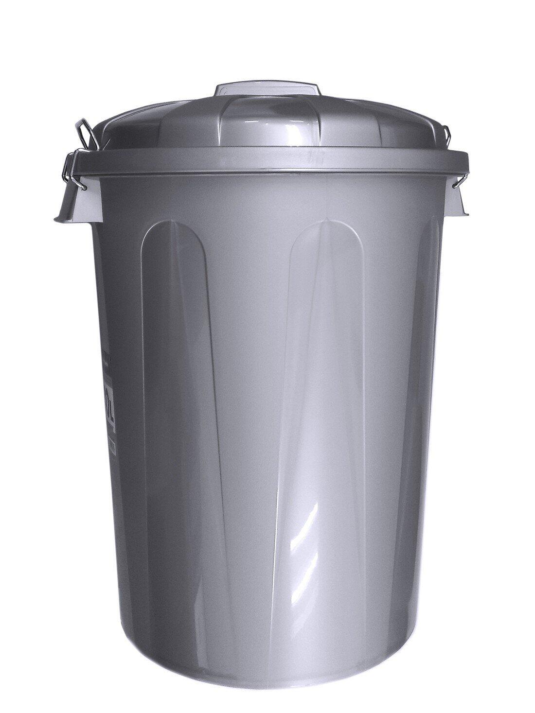 Cubo Basura de plástico con Tapadera | C JARDIN202 Gris 50 litros 2/5