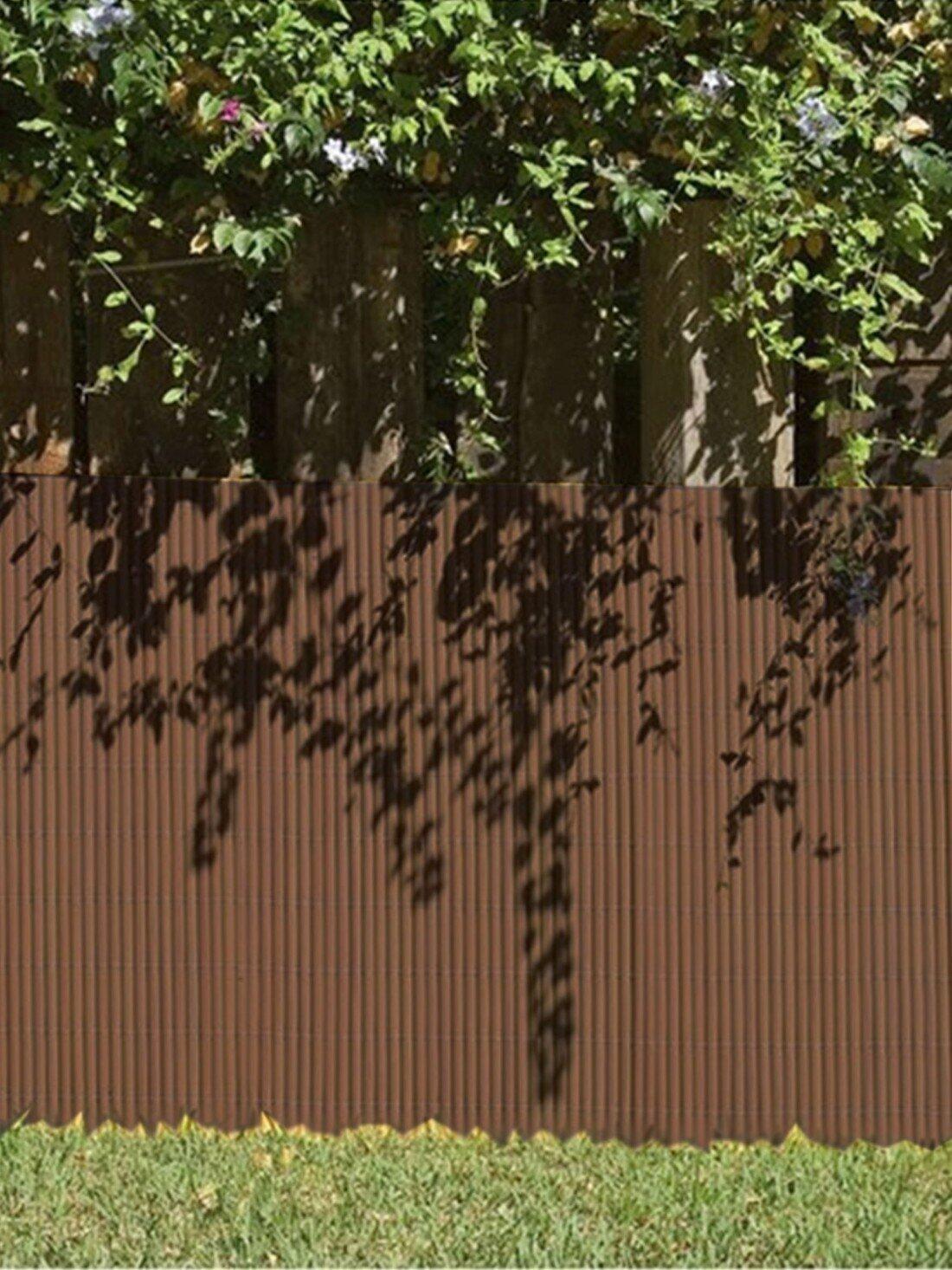 Cañizo PVC Doble Cara 1400gr/m² | Valla  JARDIN202 Marrón 1x3m 4/5