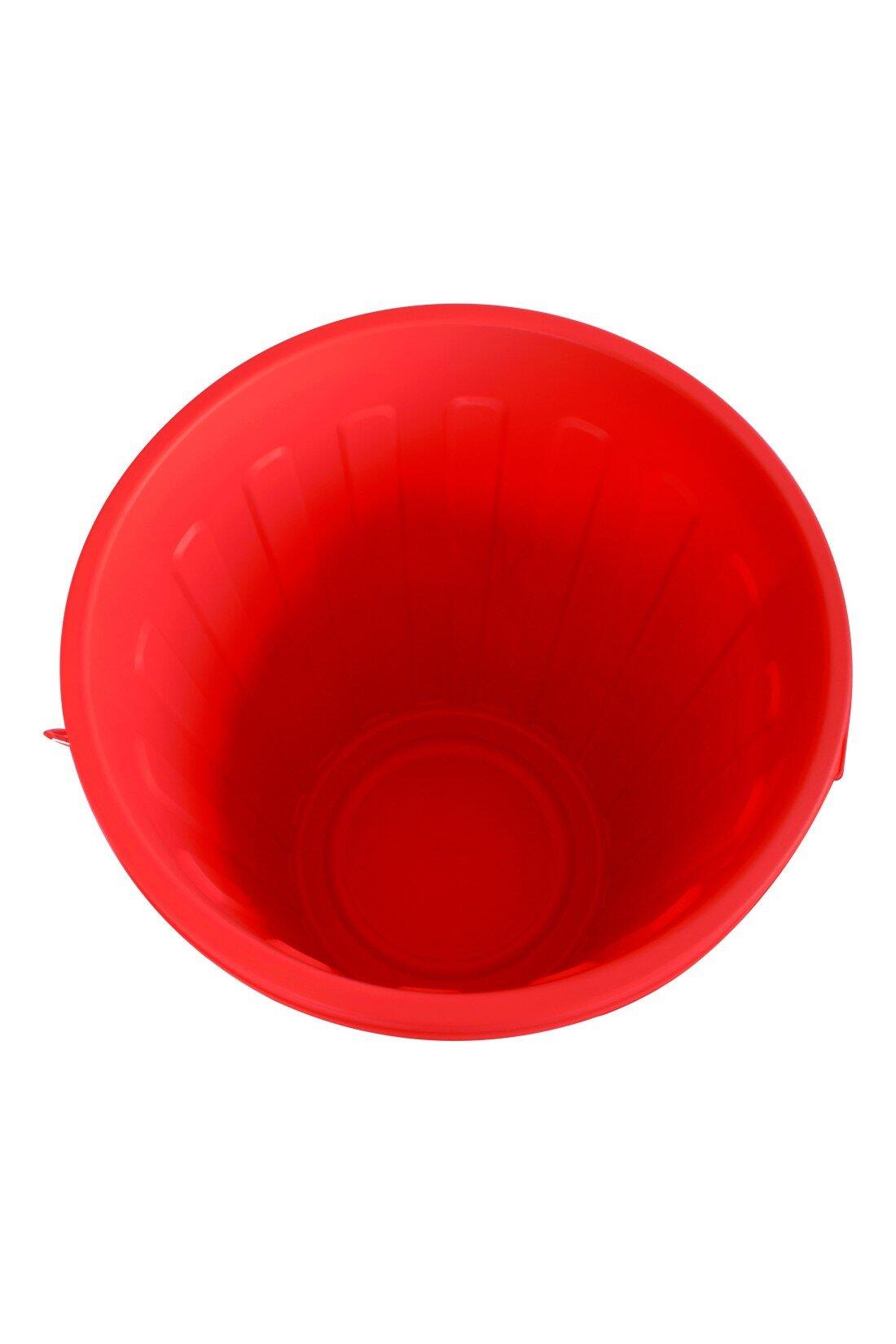 Cubo Basura Diseño  Moderno de plástico  JARDIN202 Rojo 100 litros 5/5