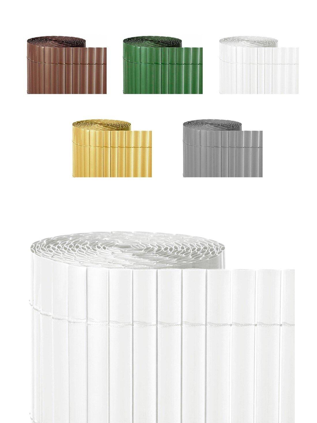 Cañizo PVC Doble Cara 1600gr/m² - Valla  JARDIN202 Blanco 1x3m 1/5