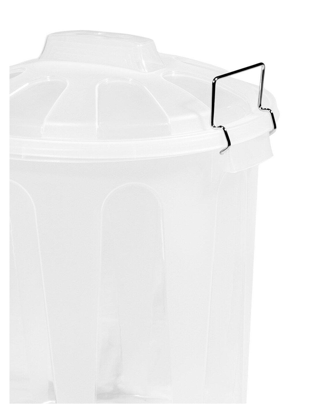 Cubo Basura de plástico con Tapadera | C JARDIN202 Transparente 21 litros 3/5