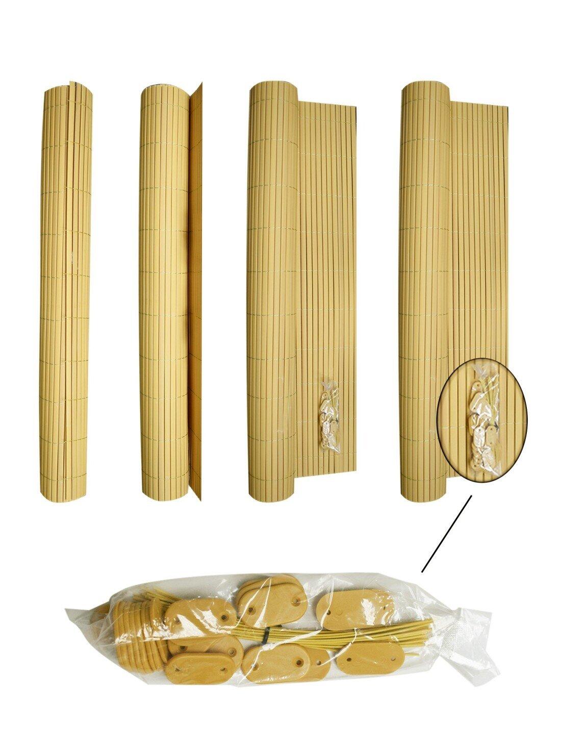 Cañizo PVC Doble Cara 1400gr/m² | Valla JARDIN202 Caña 1,5x3m 2/5