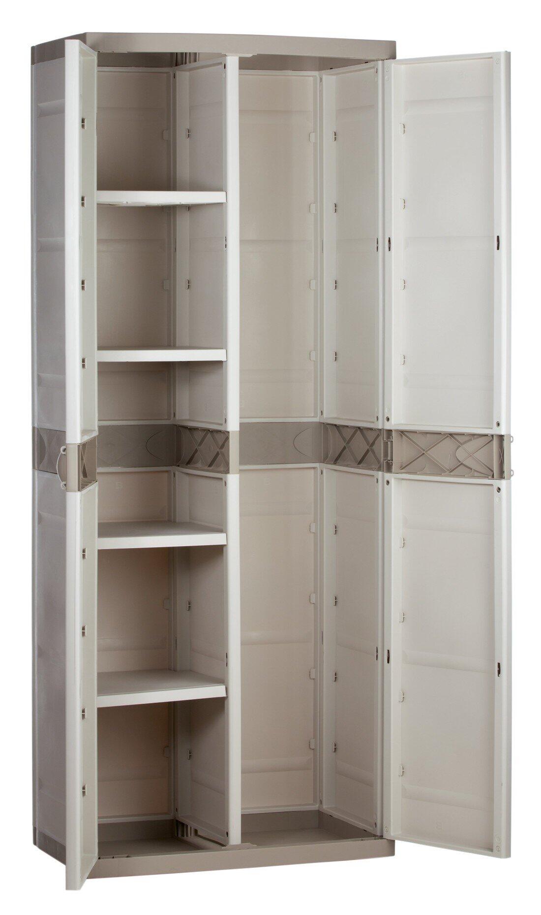 Armario de 4 estantes de Resina | Escobe JARDIN202 Beige 4/5
