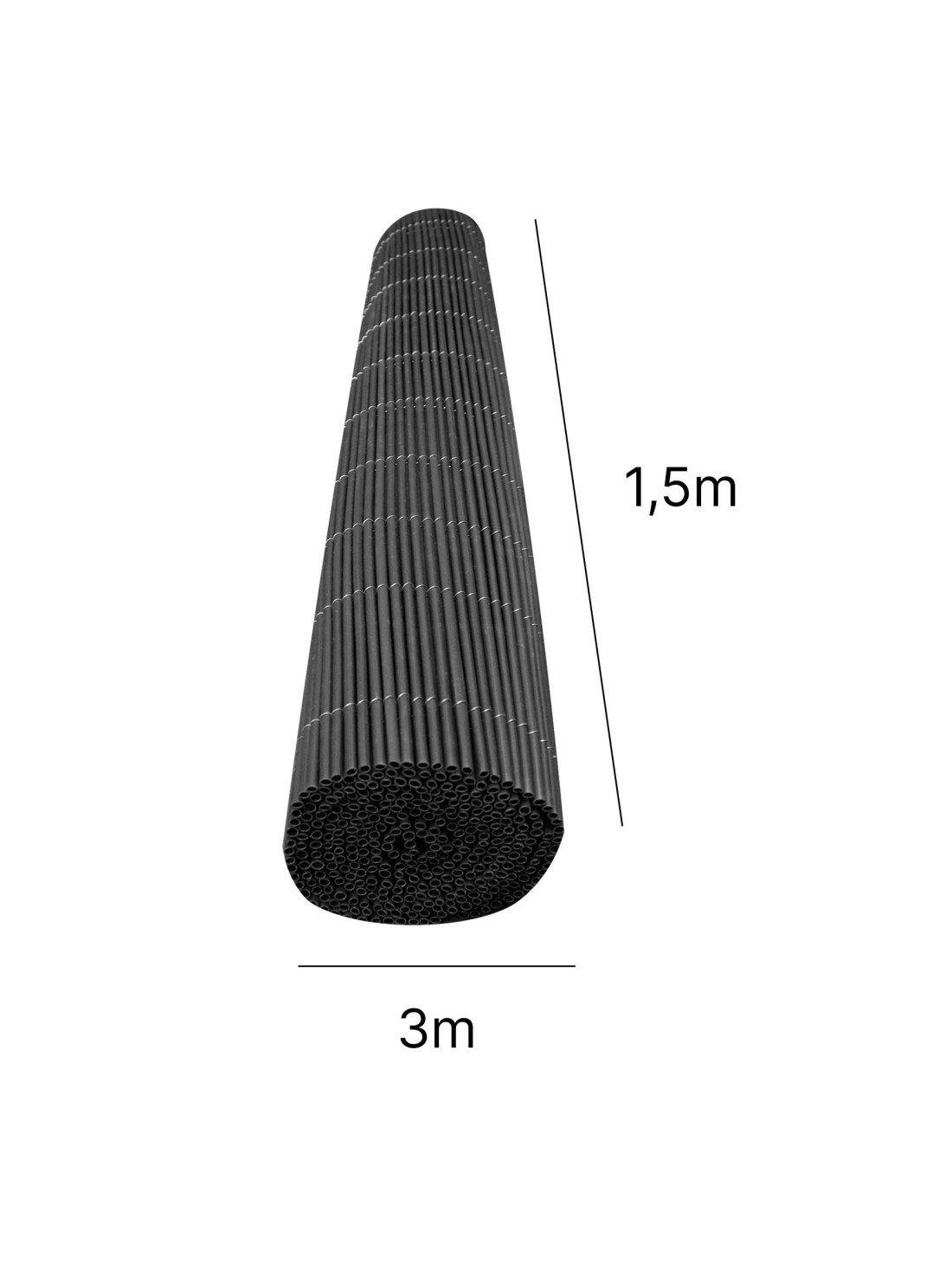 Mimbre Artificial con Tratamiento Anti-U JARDIN202 Gris 1,5x3m 2/5