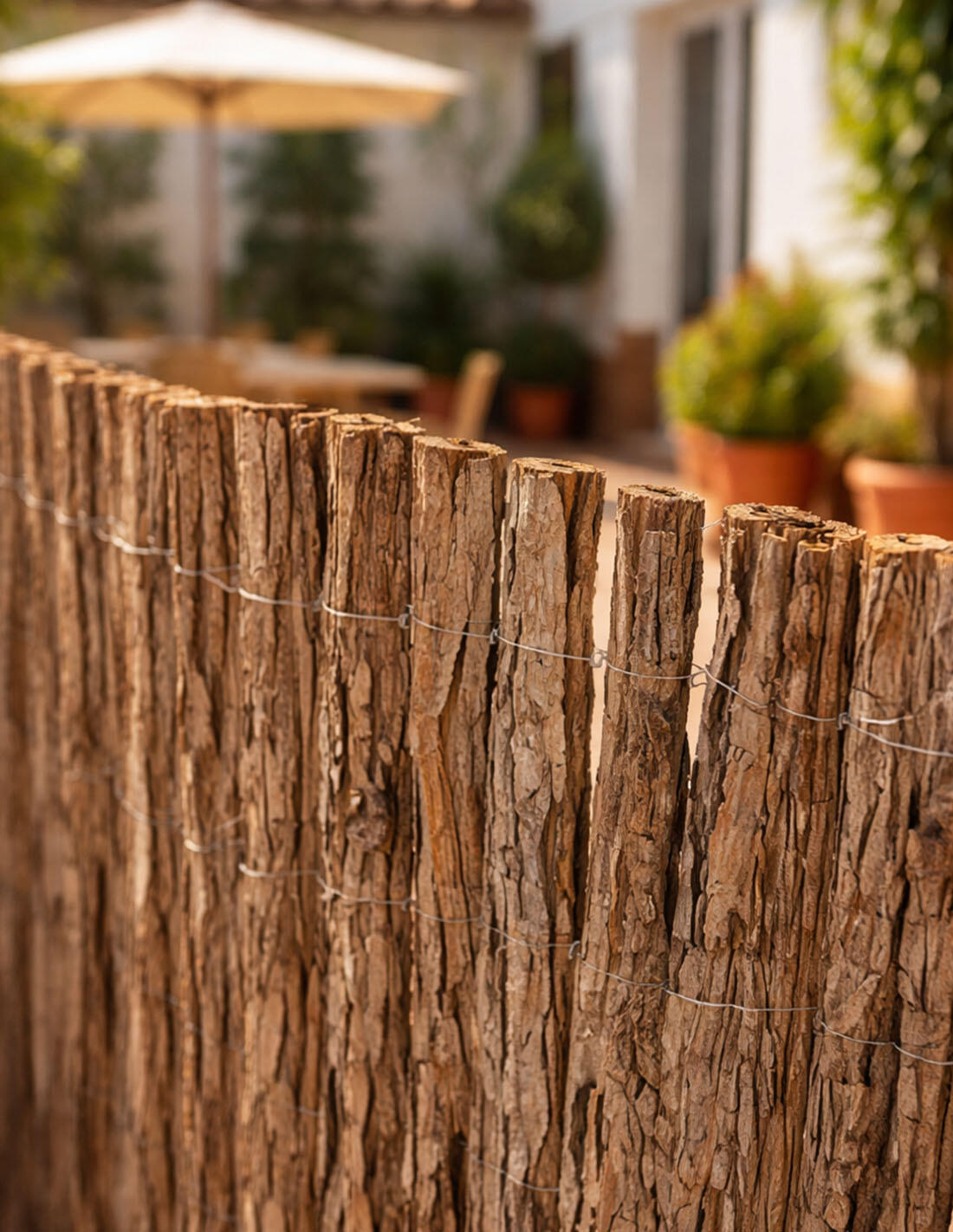 Cerramiento Corteza de Pino Natural | Va JARDIN202 1x5m 4/5