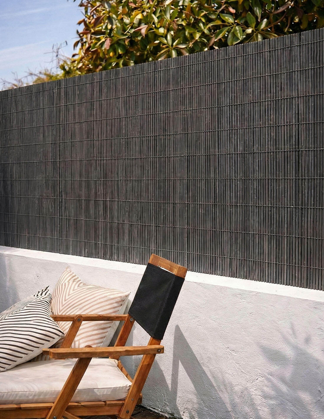 Mimbre Artificial con Tratamiento Anti-U JARDIN202 Gris 1,5x3m 5/5