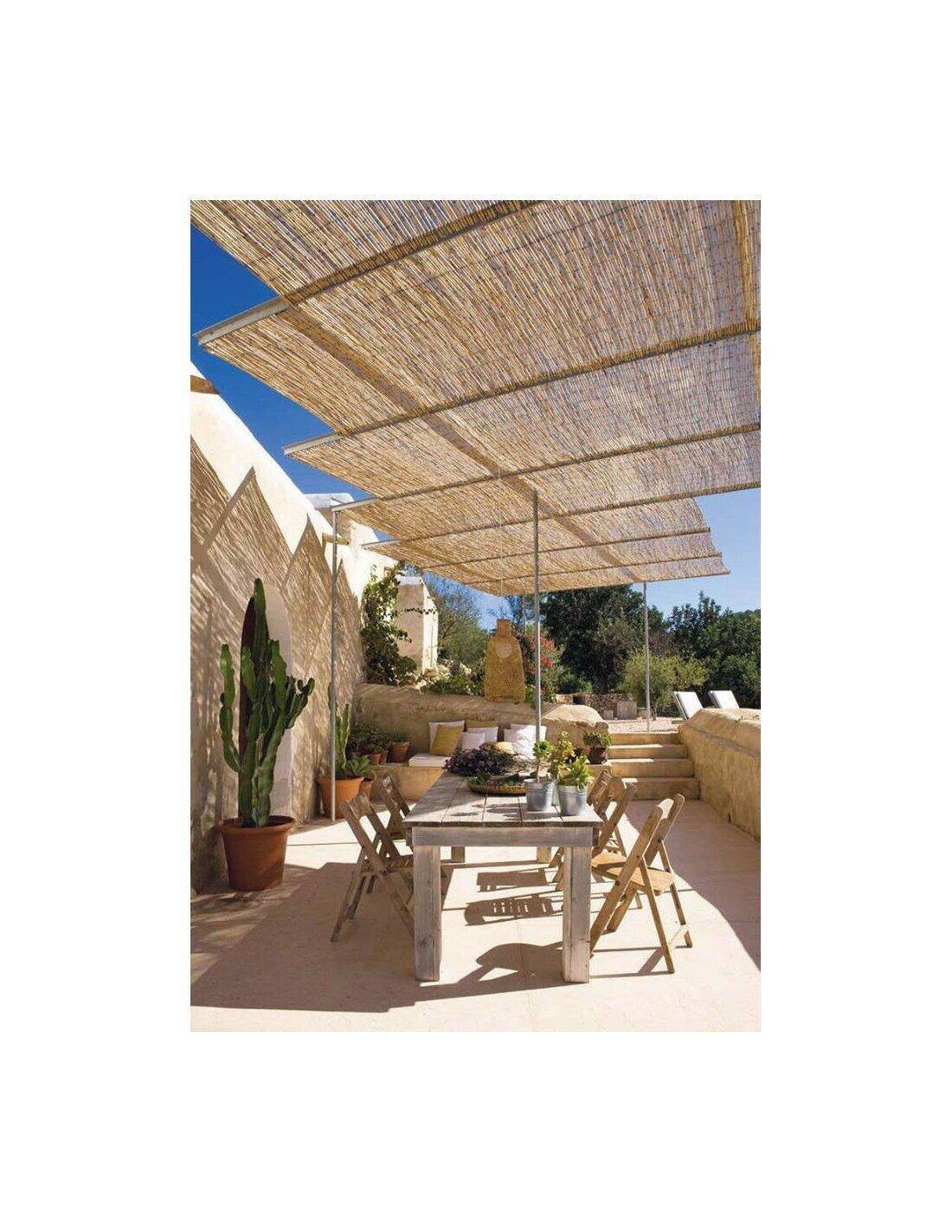 Cerramiento Natural Bambú Fino de oculta JARDIN202 Rollo: 1 x 5 metros 1/5