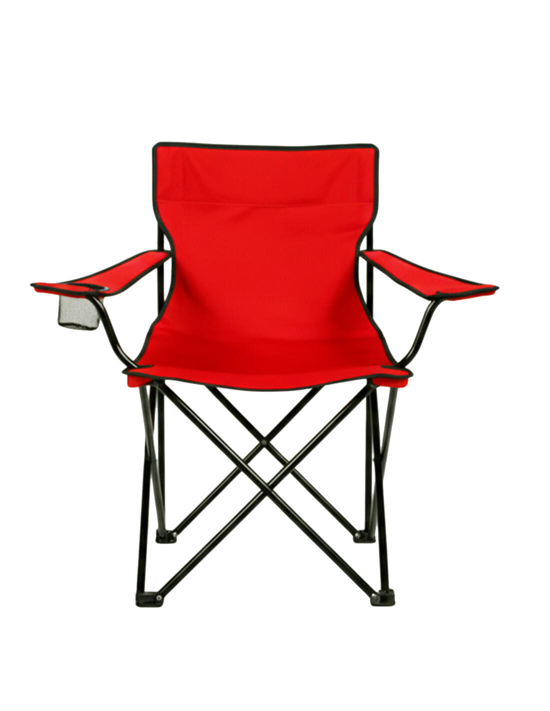 Silla de Camping Plegable de Acero con R JARDIN202 Roja Unidad 4/5