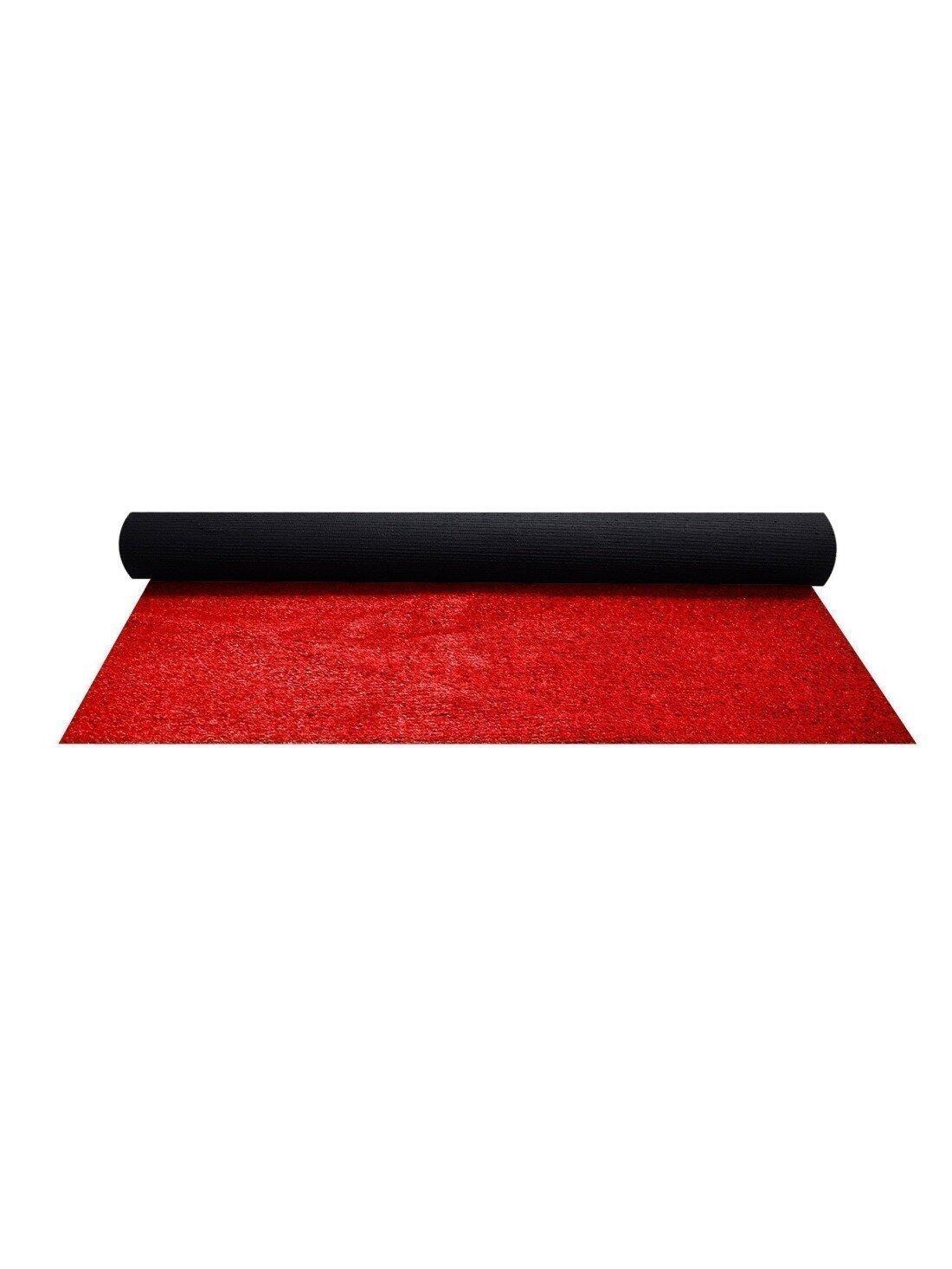 Césped Artificial 7mm de Color para Exte JARDIN202 Rojo 2 x 30 metros : 60 m2 5/5
