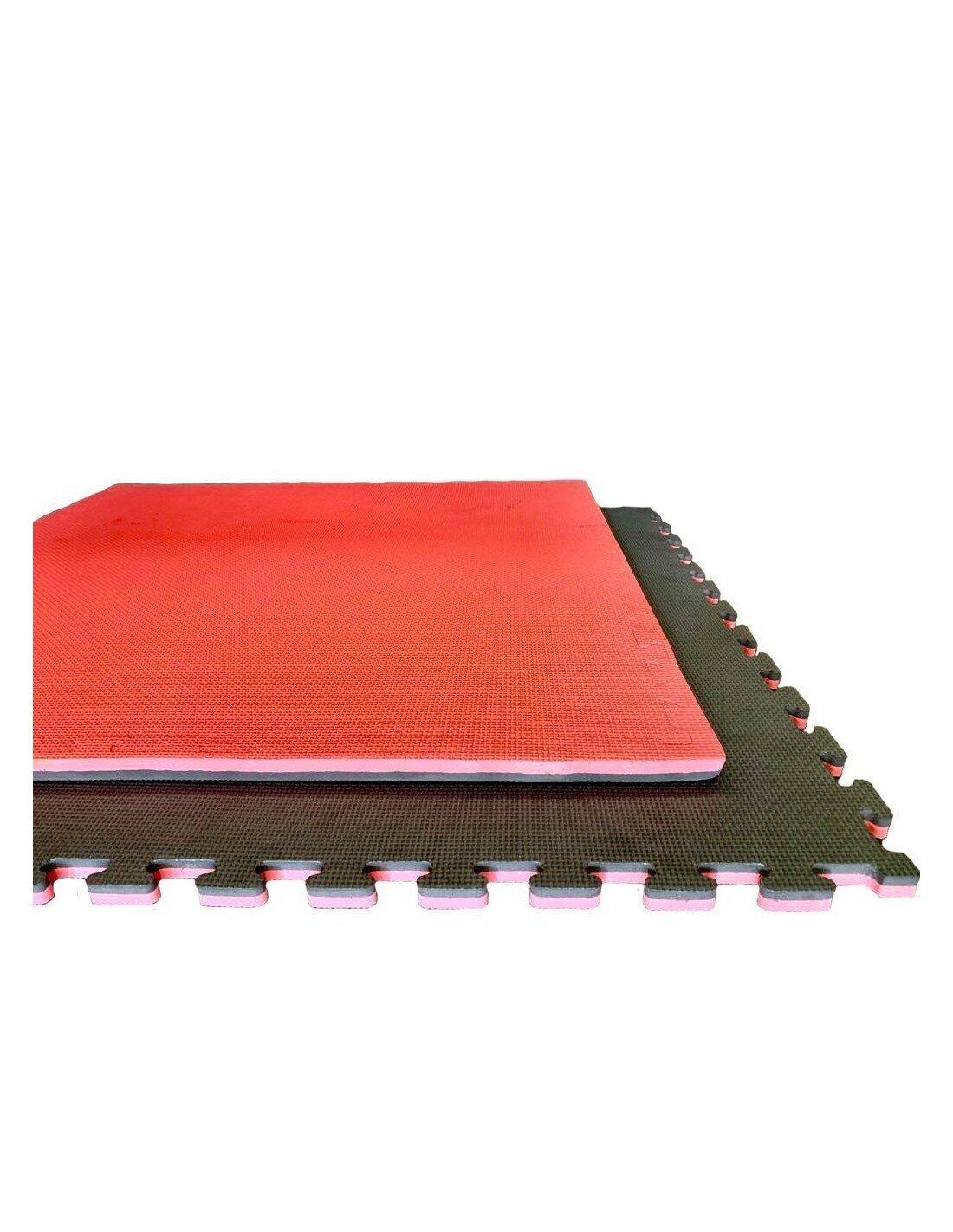 Tatami Puzzle 1000x1000x20 mm | Esterill JARDIN202 Rojo y Negro 2/5