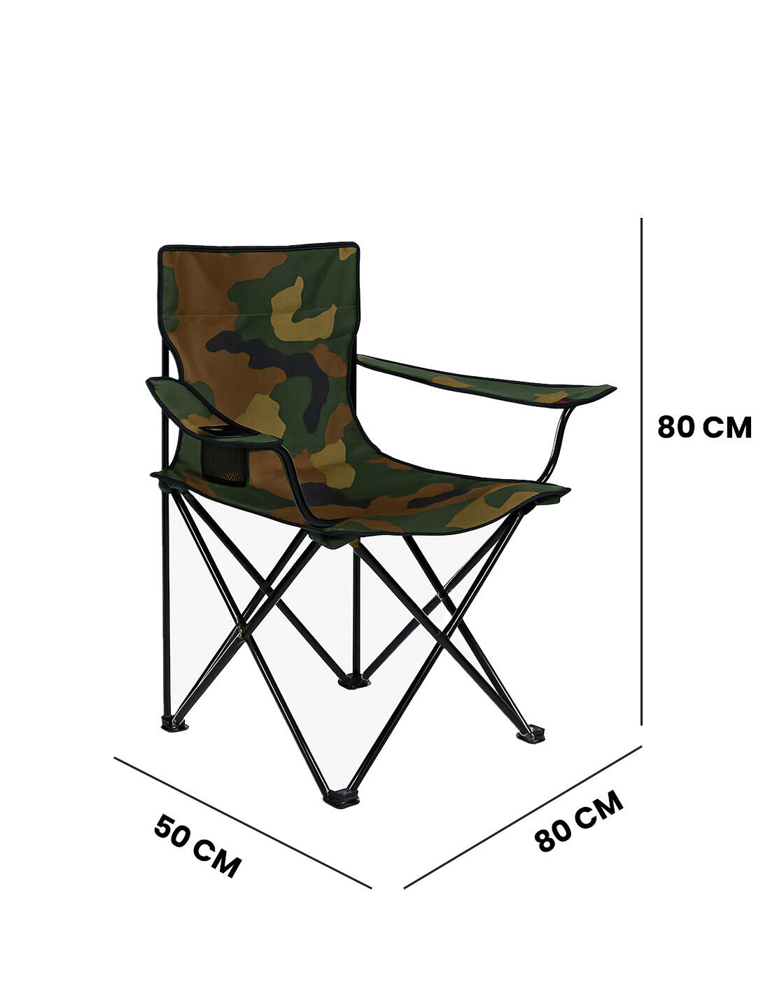Silla de Camping Plegable de Acero con R JARDIN202 Militar Pack 2 uds 5/5