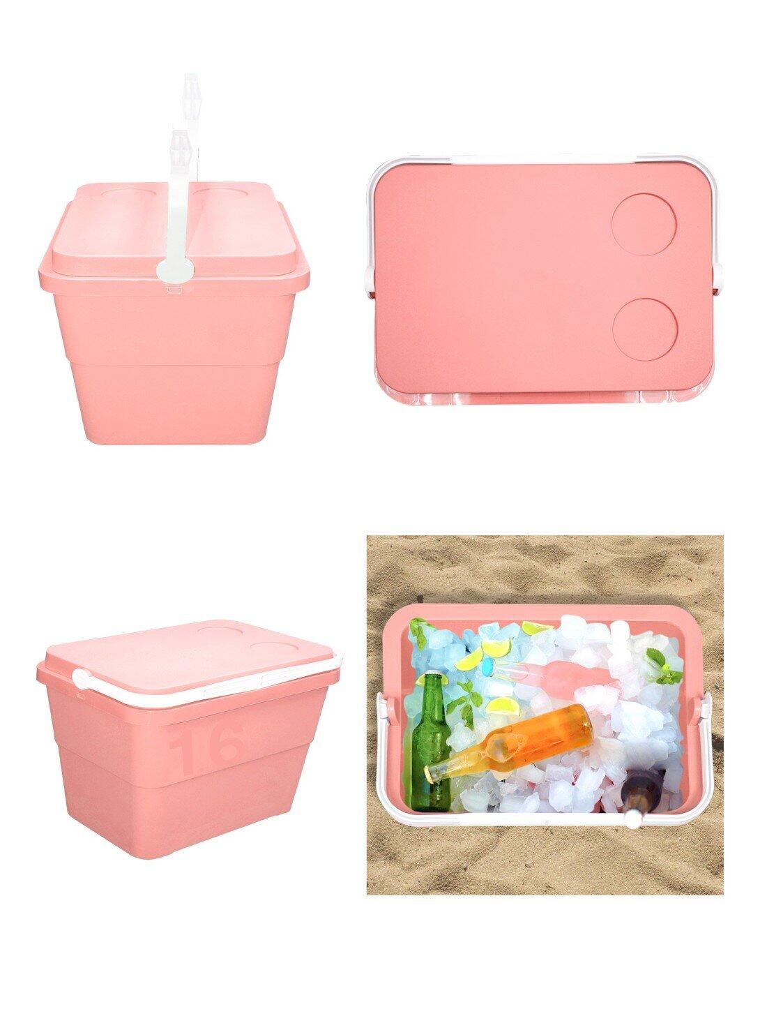 Nevera Portátil Rígida Retro– Nevera Tér JARDIN202 Rosa 16 L 4/5