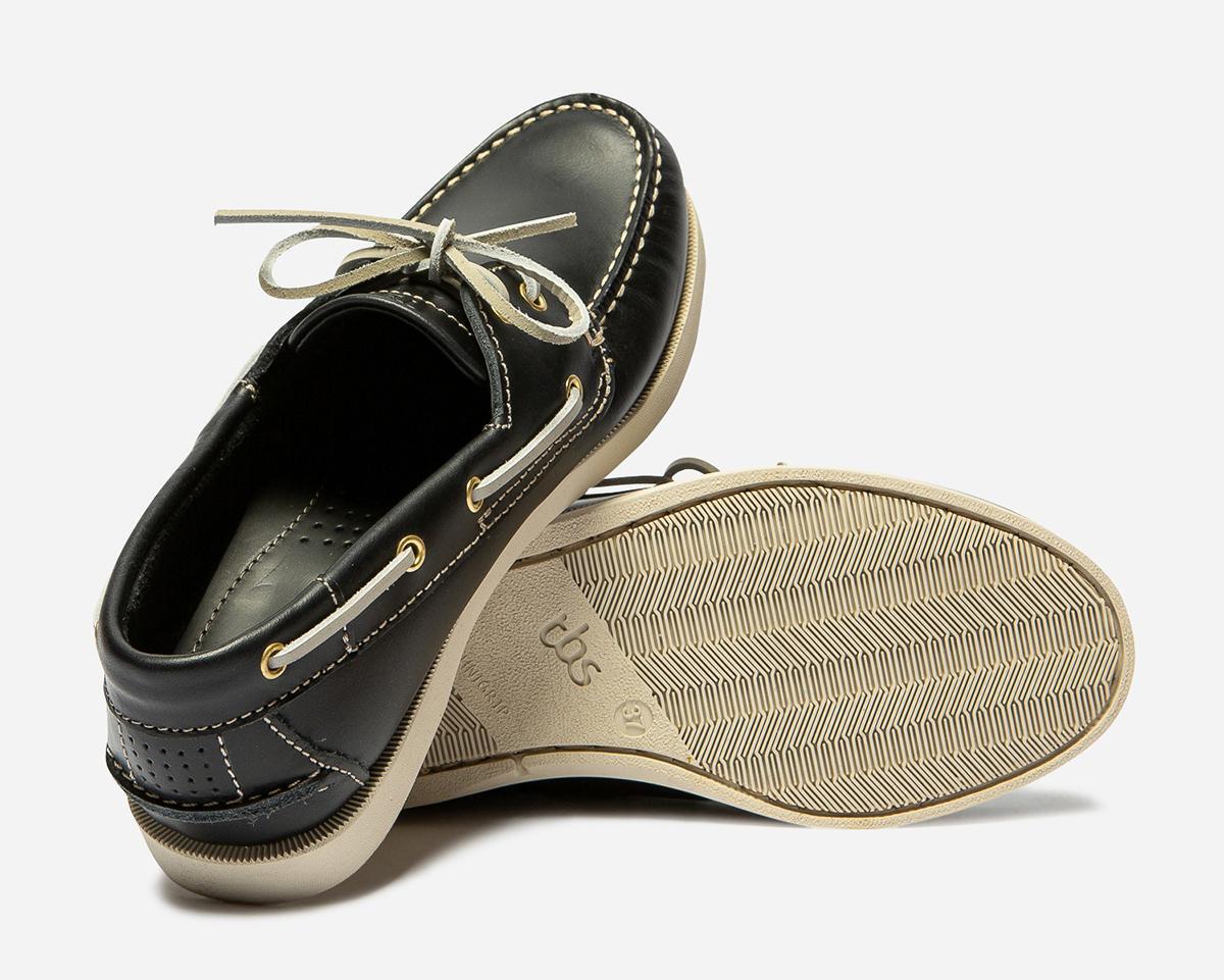 Chaussures bateau femme PHENISE Marine / Crème 4/4