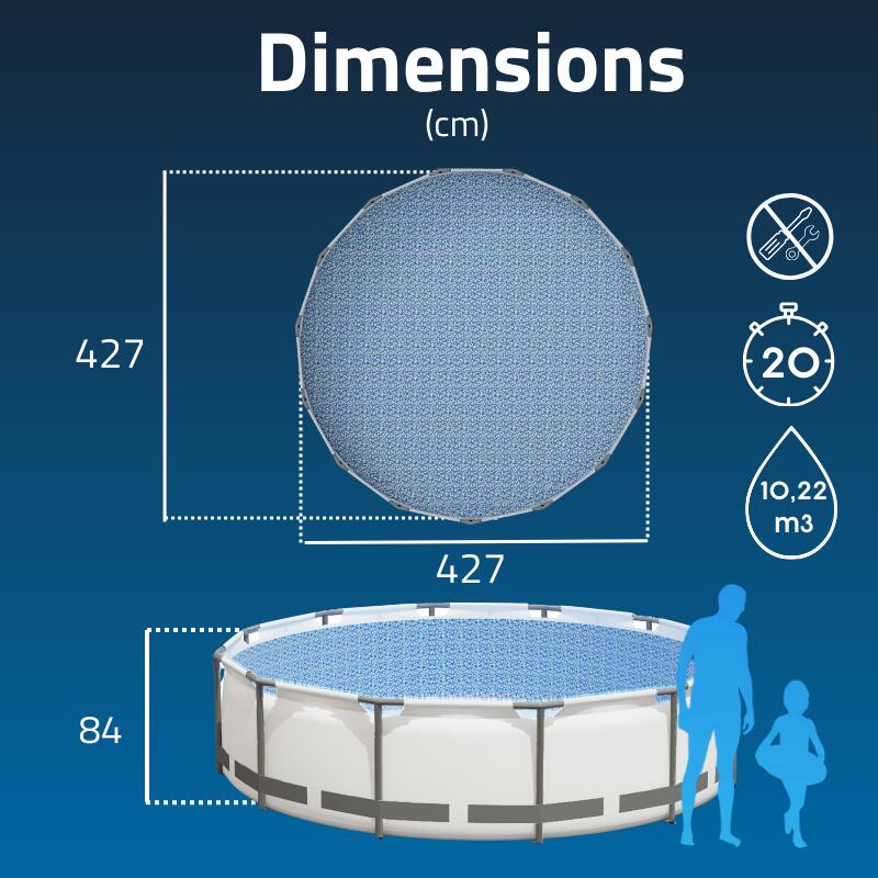 Piscine tubulaire Steel Pro Max ronde 4,27 x 0,84 m 3/7