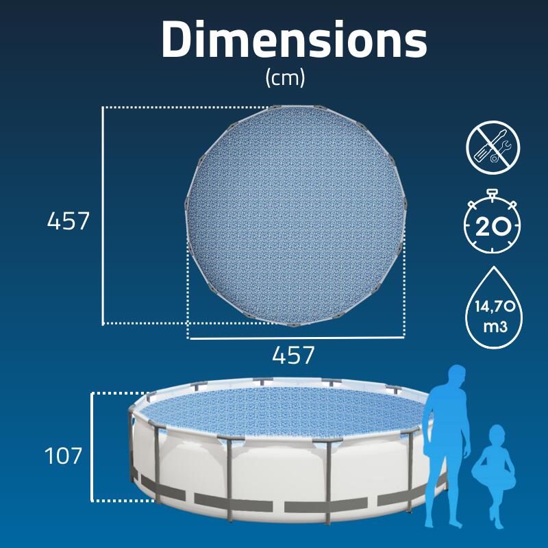 Piscine tubulaire Steel Pro Max ronde 4,57 x 1,07 m 3/7
