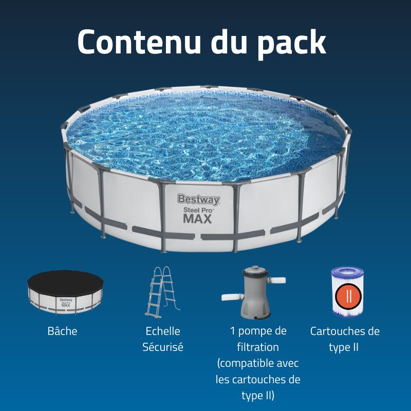 Piscine tubulaire Steel Pro Max ronde 4,57 x 1,07 m 4/7