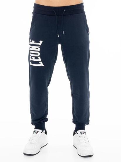Pantalon Leone Basic pour homme avec grand logo en coton non brossé