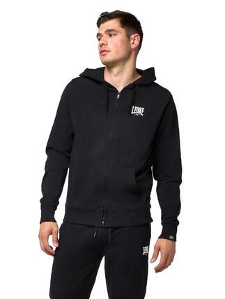 Sweat homme Leone Sporty avec capuche et zip non brossé