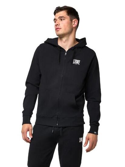 Sweat homme Leone Sporty avec capuche et zip non brossé